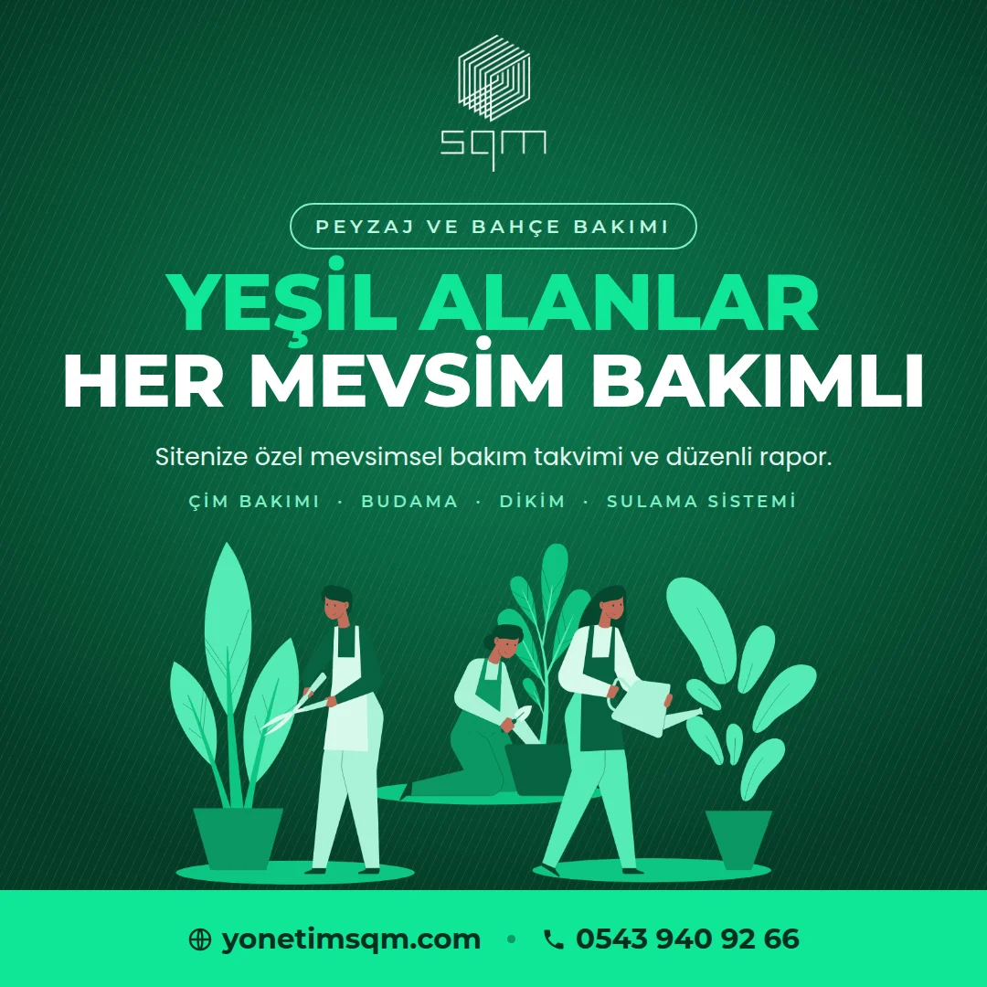 Peyzaj ve bahçe bakımı (SQM görseli)